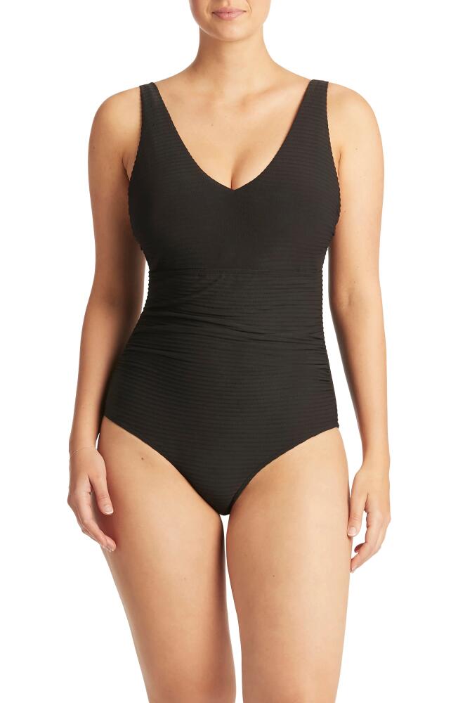 Sea Level Underwire One-Piece Swimsit in Black Cover