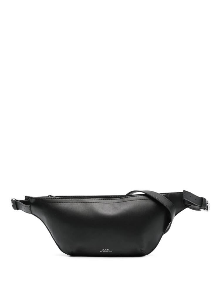 A.P.C. medium logo-print belt bag - Black Cover