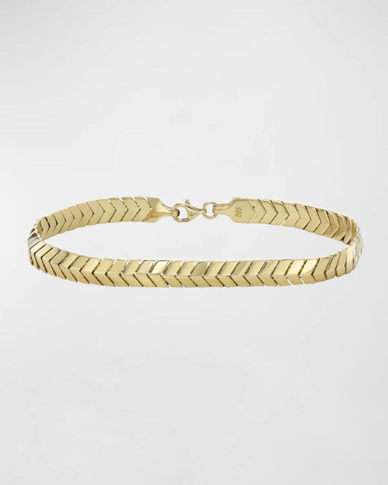 Zoe Lev Jewelry 14K Gold Chevron Bracelet Cover