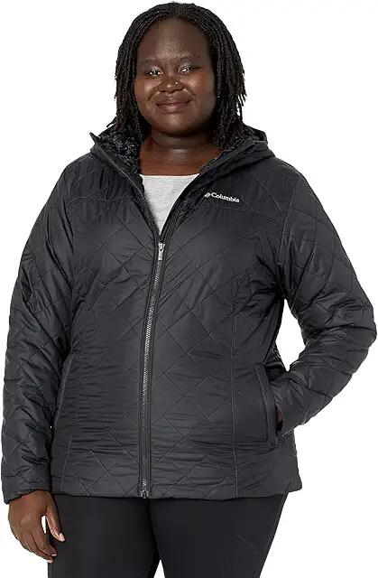 Columbia Plus Size Copper Crest Hooded Jacket (Black) Women's Coat Cover