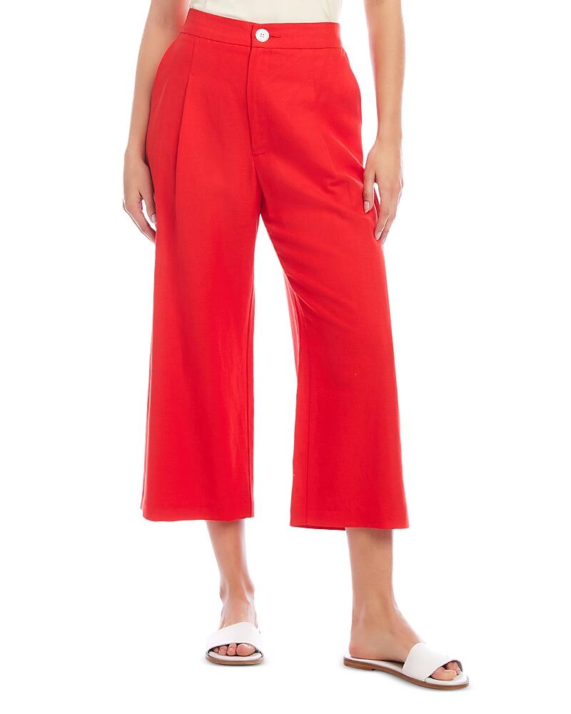 Karen Kane Cropped Pleated Pants Cover