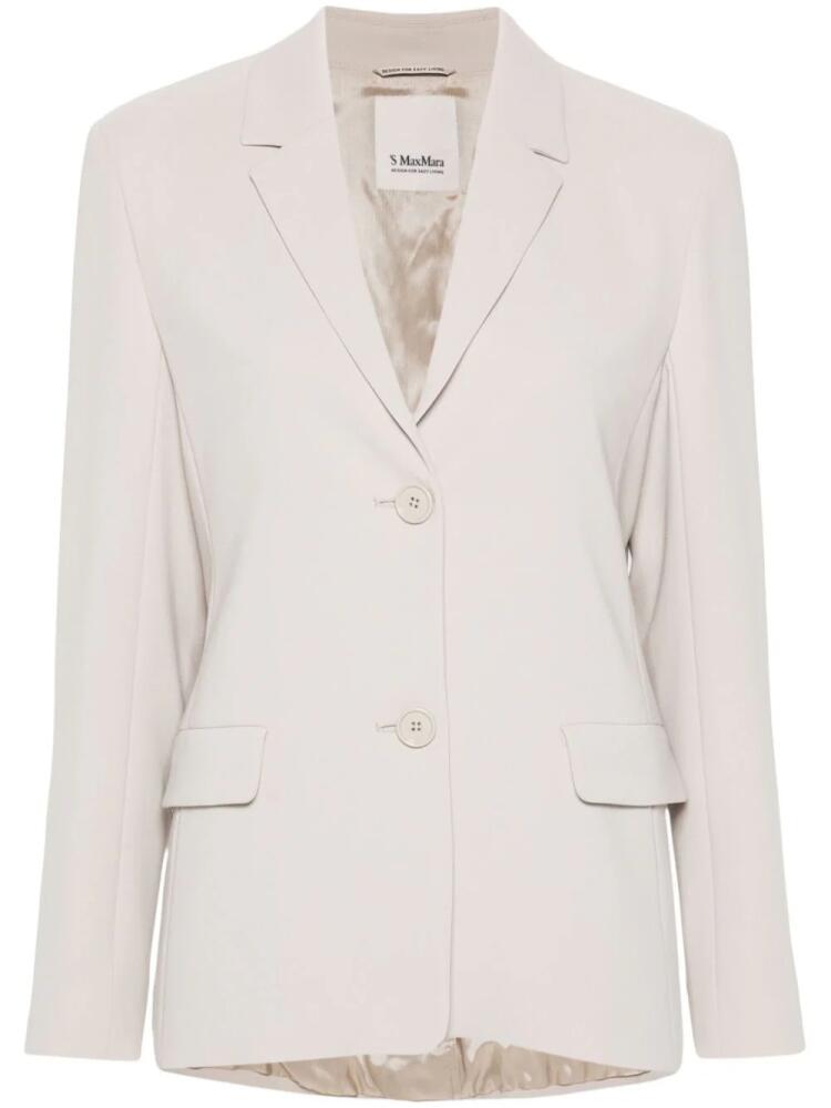 'S Max Mara single-breasted textured blazer - Neutrals Cover