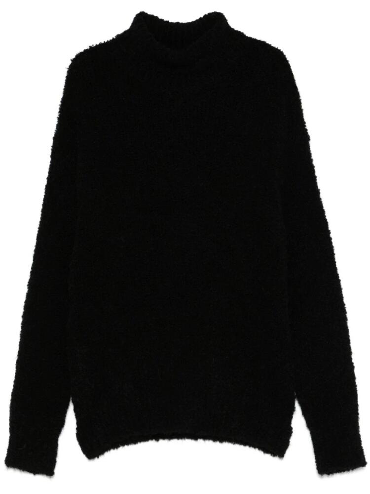 Family First faux-shearling sweater - Black Cover