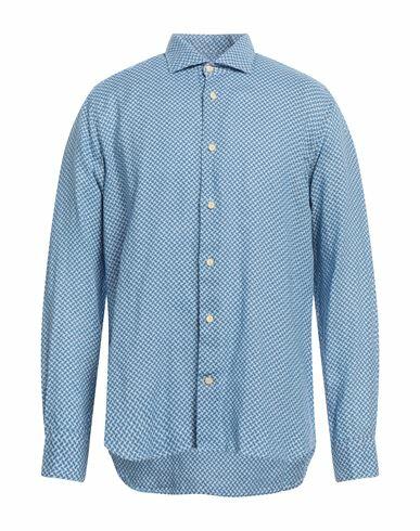 Drumohr Man Shirt Azure Linen Cover