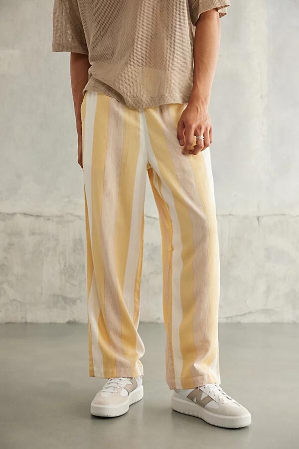 Standard Cloth Striped Resort Pant in Yellow Stripe Cover