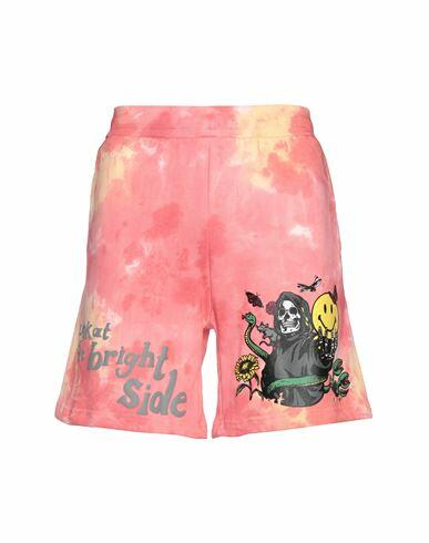 Market Smiley Look At The Bright Side Pink Tie-dye Sweatshorts Man Shorts & Bermuda Shorts Pink Cotton Cover