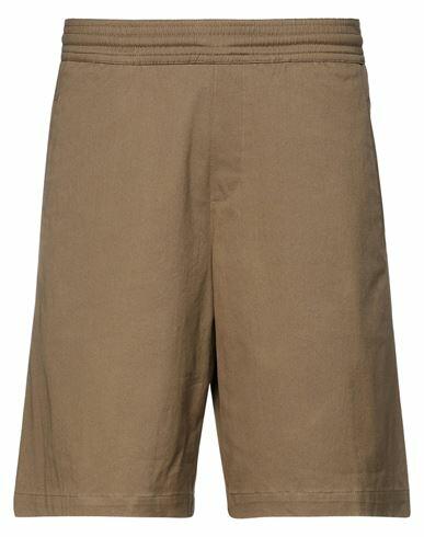 Neil Barrett Man Shorts & Bermuda Shorts Military green Cotton, Elastane Cover