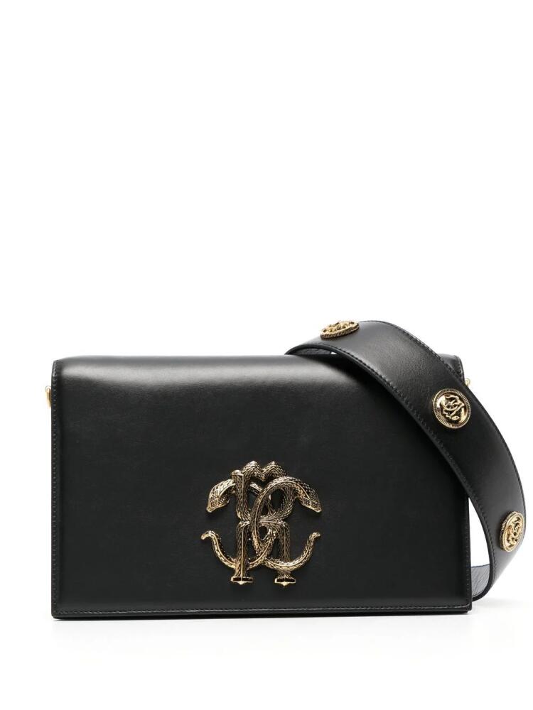 Roberto Cavalli logo-plaque embellished-strap bag - Black Cover