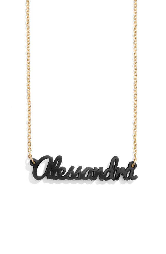 BaubleBar Personalized Pendant Necklace in Black Cover