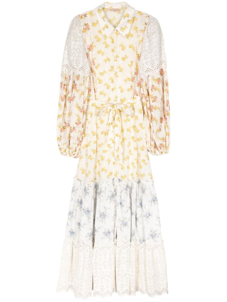 byTiMo floral-print puff-sleeve maxi dress - White Cover