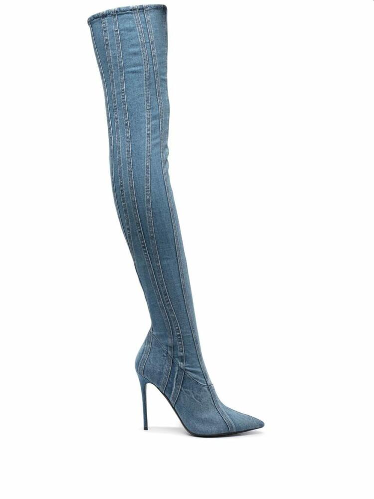 Diesel D-Yucca over-the-knee denim boots - Blue Cover