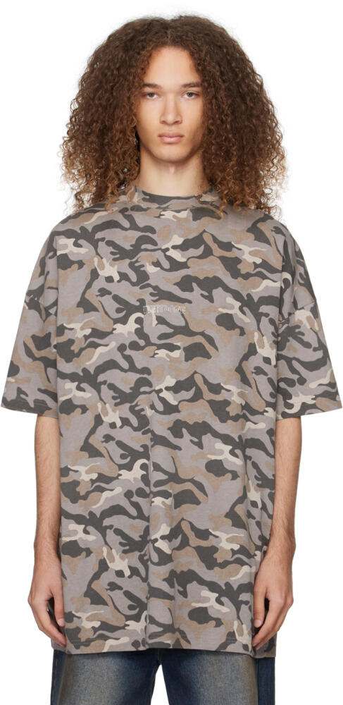 We11done Gray Camo T-Shirt Cover