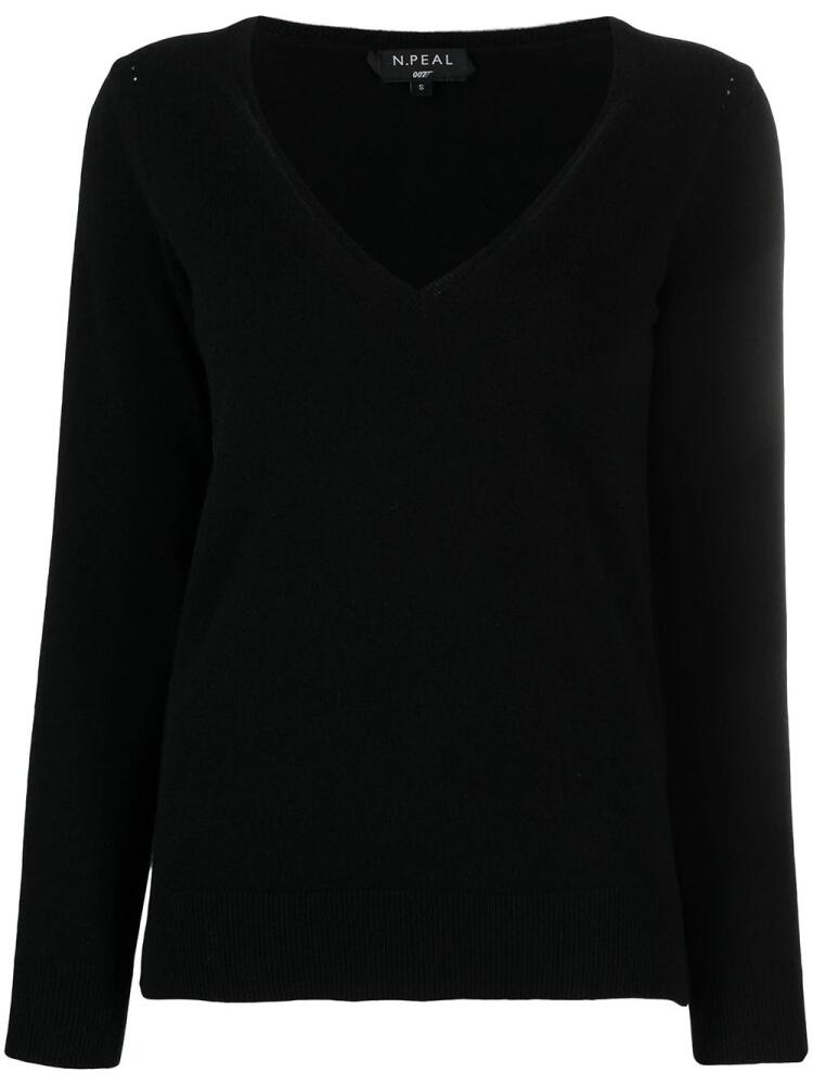 N.Peal V-neck cashmere jumper - Black Cover