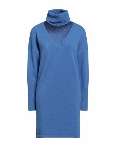 Federica Tosi Woman Sweater Azure Wool, Cashmere Cover