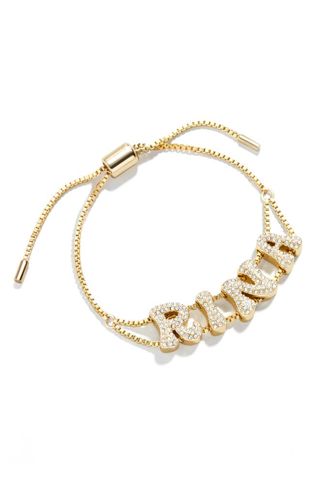 BaubleBar Retro Custom Slider Bracelet in Gold Cover