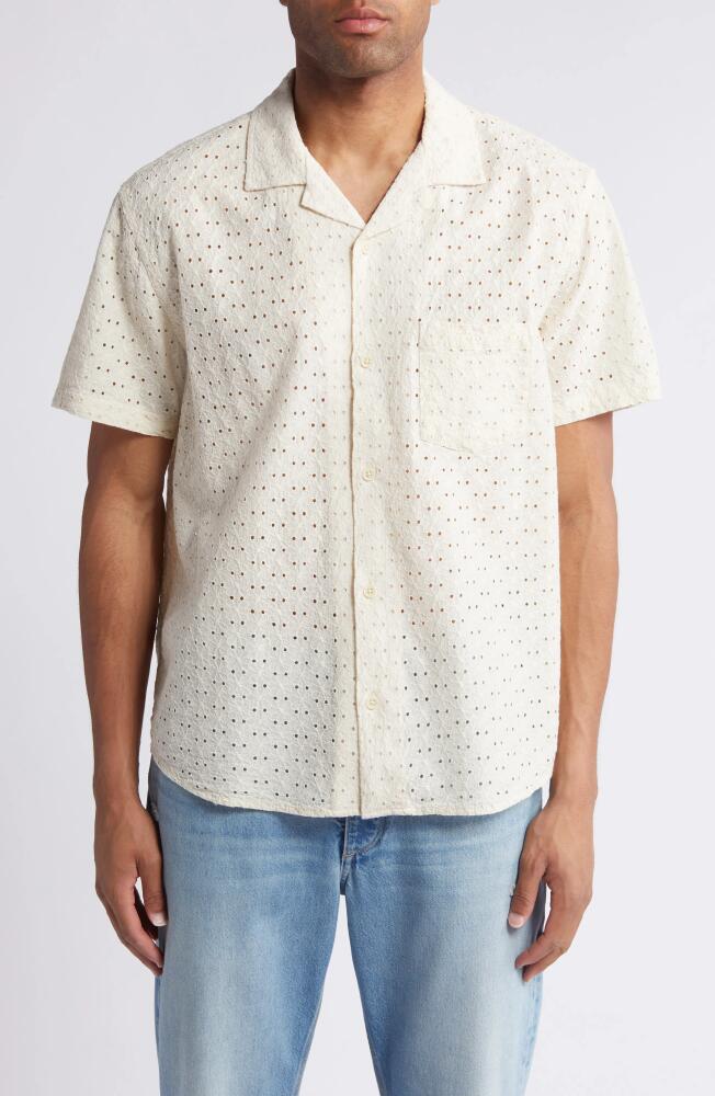 Corridor Floral Eyelet Camp Shirt in Natural Cover