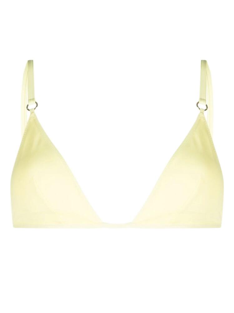 Stella McCartney triangle-cup V-neck bikini top - Yellow Cover