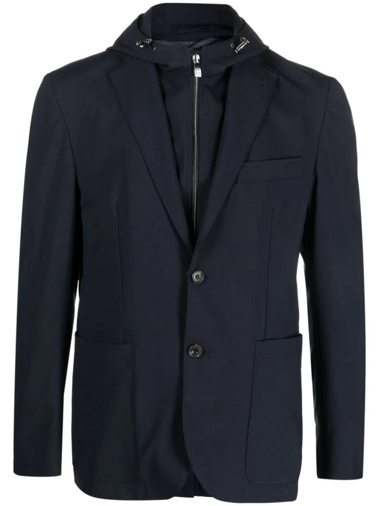 Corneliani Cordwool layered blazer - Blue Cover