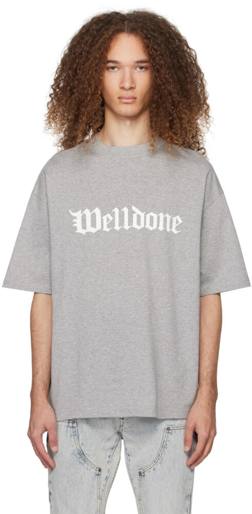 We11done Gray Gothic T-Shirt Cover