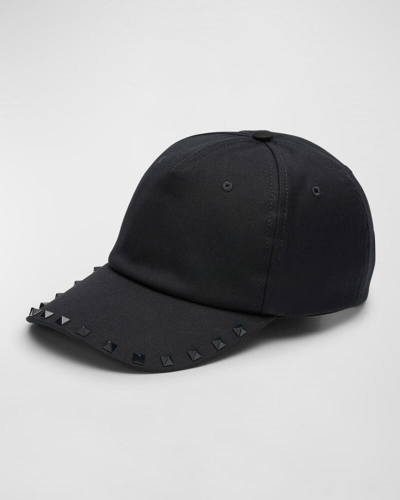 Valentino Garavani Men's Tonal Rockstud Logo Baseball Cap Cover