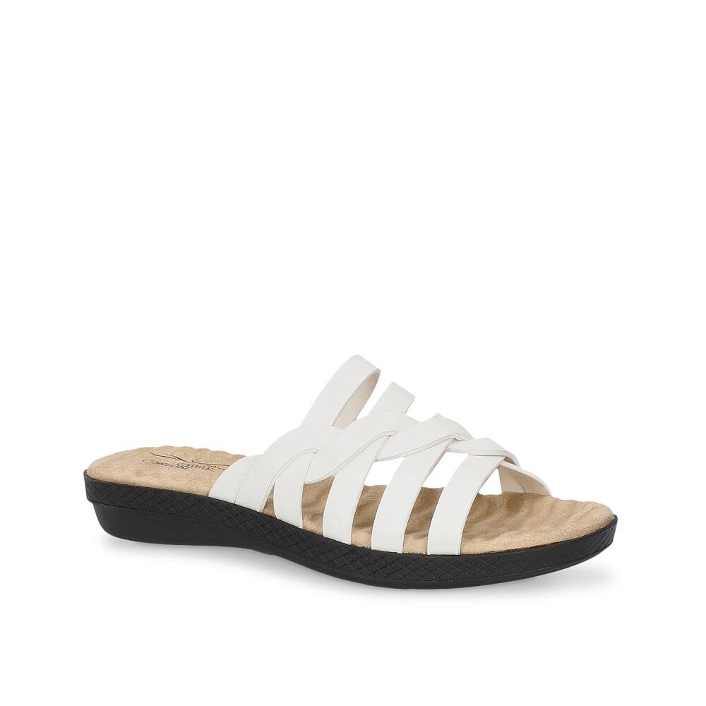 Easy Street Extra Wide Width Sheri Slide Sandal | Women's | White Cover