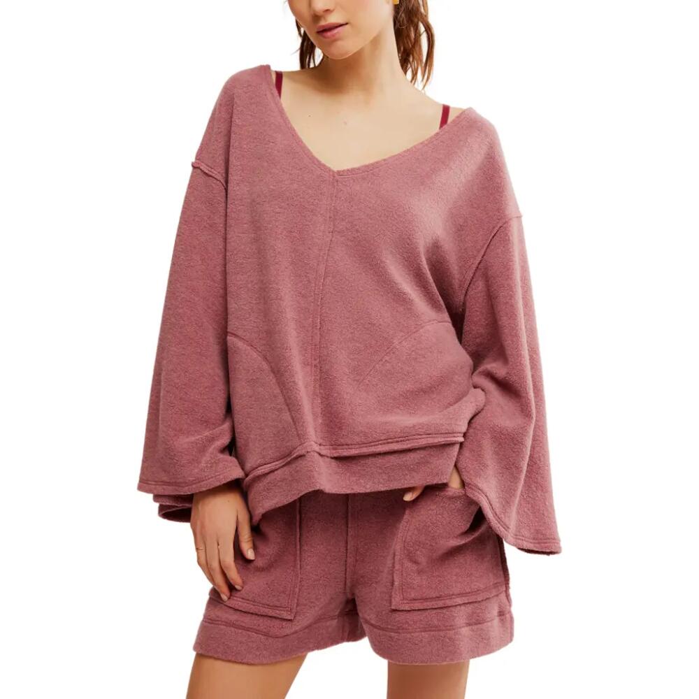 Free People Day Off Fleece Pullover in Wild Ginger Cover