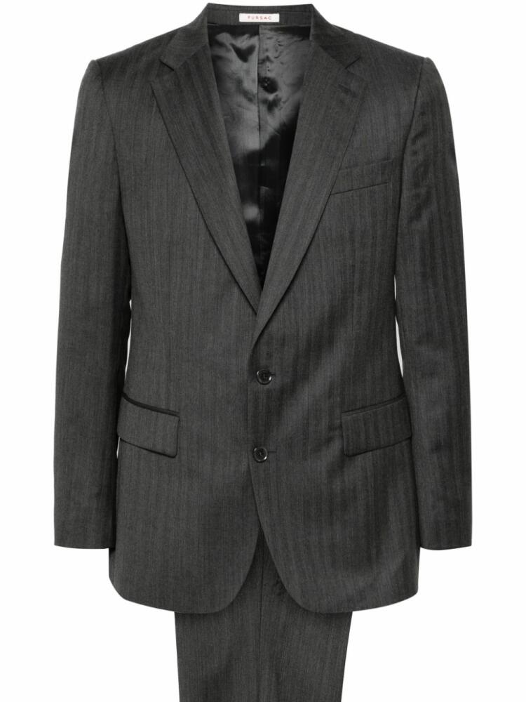 FURSAC single-breasted virgin wool suit - Grey Cover