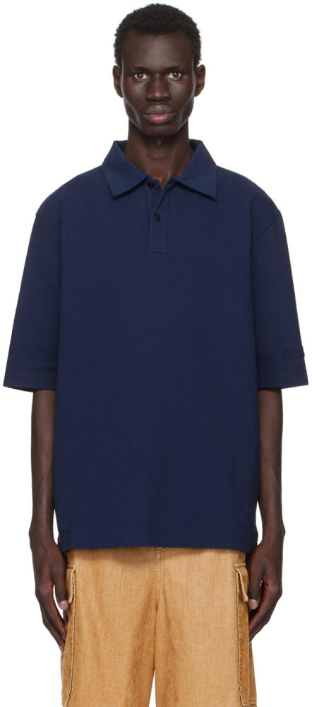 Marni Navy Oversized Polo Cover