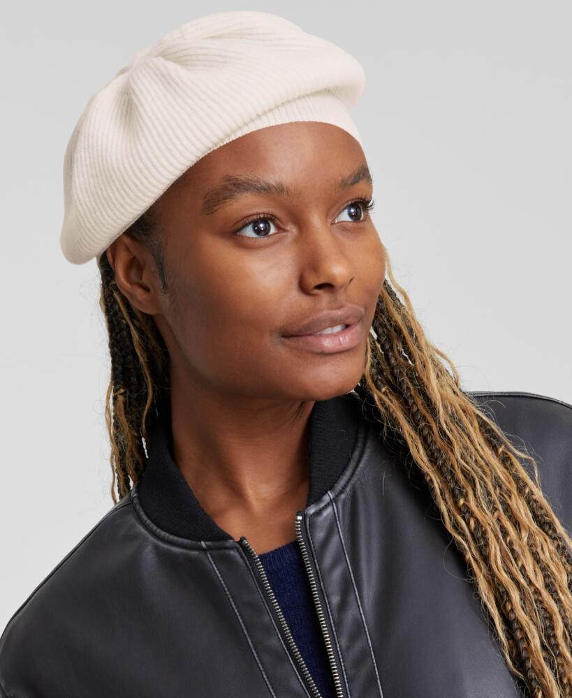 Charter Club Cashmere Knit Beret, Created for Macy's - Vanilla Ice Cover