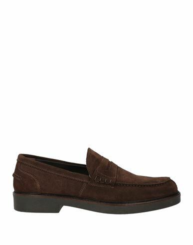 Loriblu Man Loafers Dark brown Leather Cover