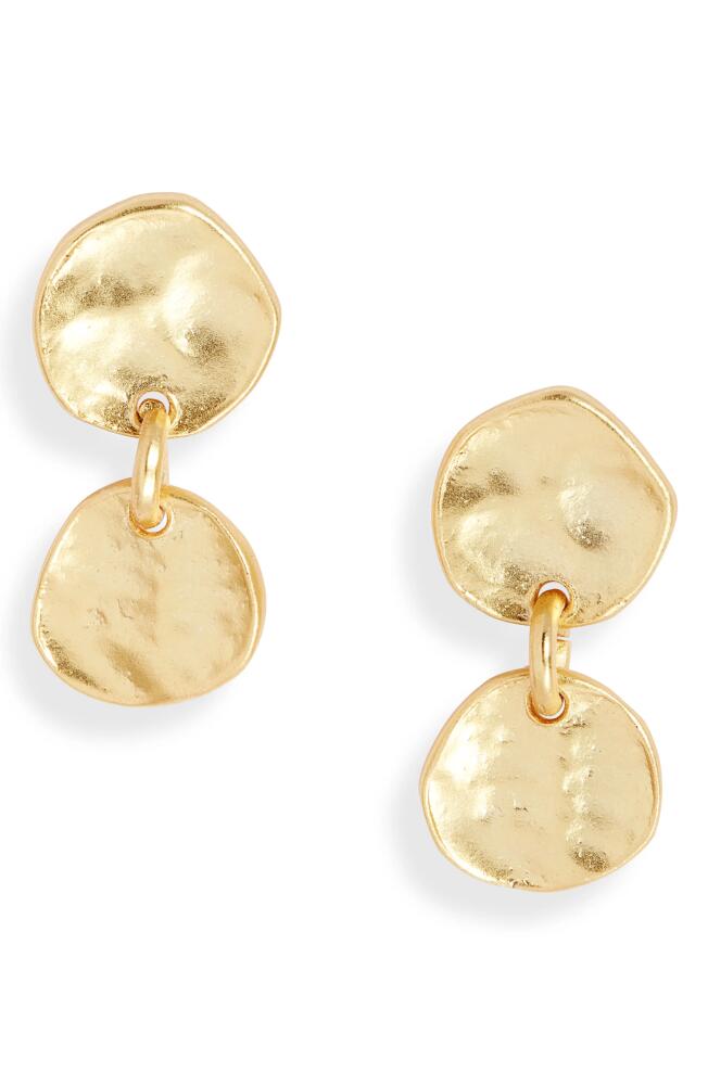 Karine Sultan Medallion Drop Earrings in Gold Cover