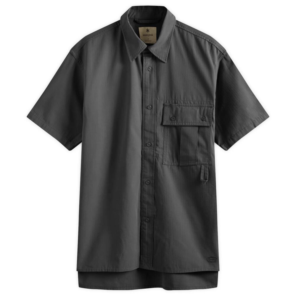 Snow Peak Men's Takibi Light Ripstop Short Sleeve Shirt in Black Cover