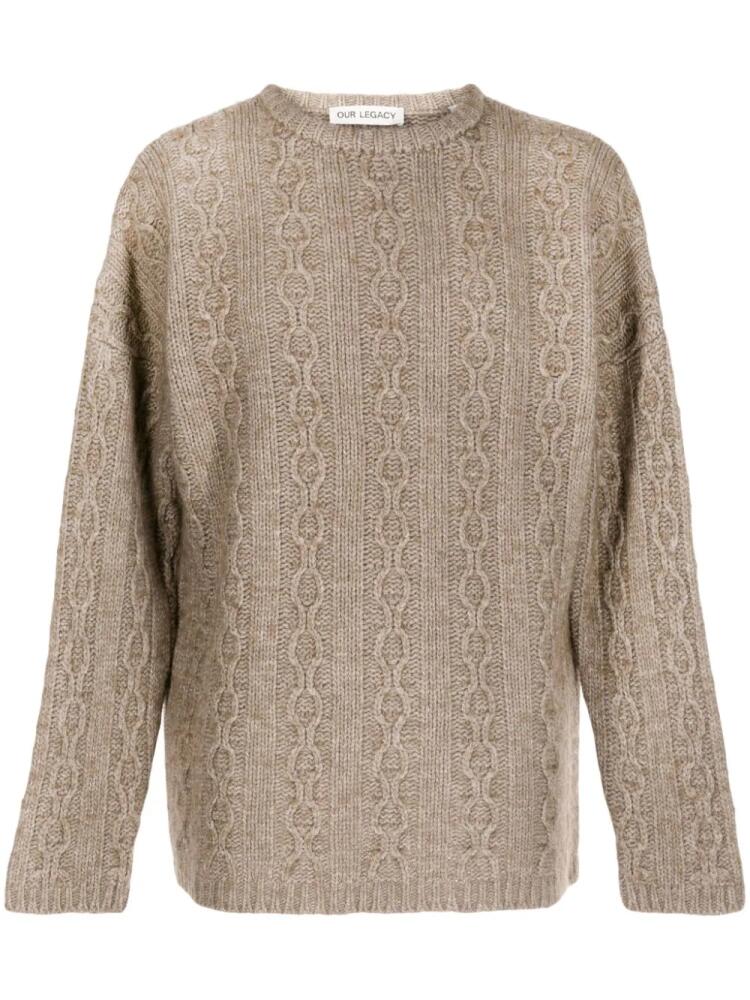 OUR LEGACY cable-knit jumper - Neutrals Cover