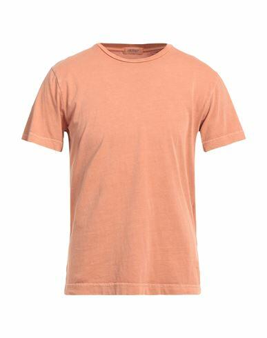 Crossley Man T-shirt Salmon pink Cotton Cover