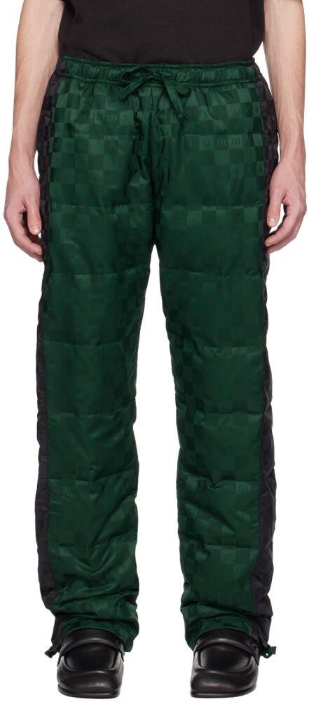 Tommy Jeans Green & Black Checkerboard Down Trousers Cover