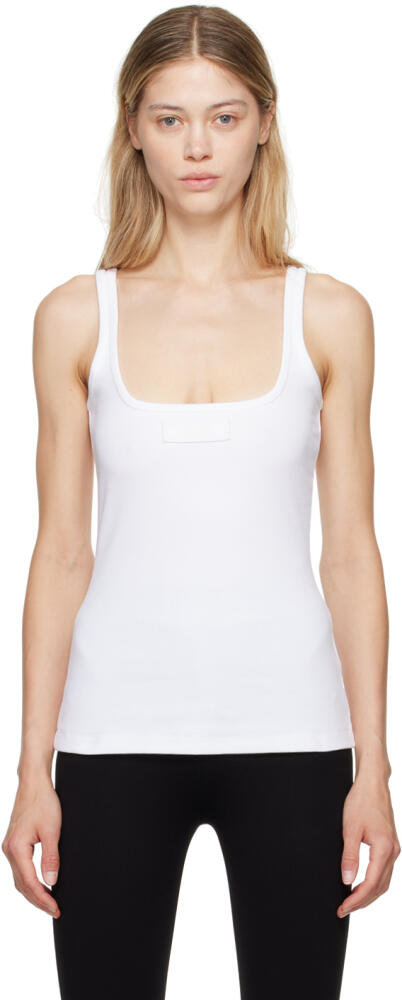 Versace Underwear White Logo Patch Tank Top Cover