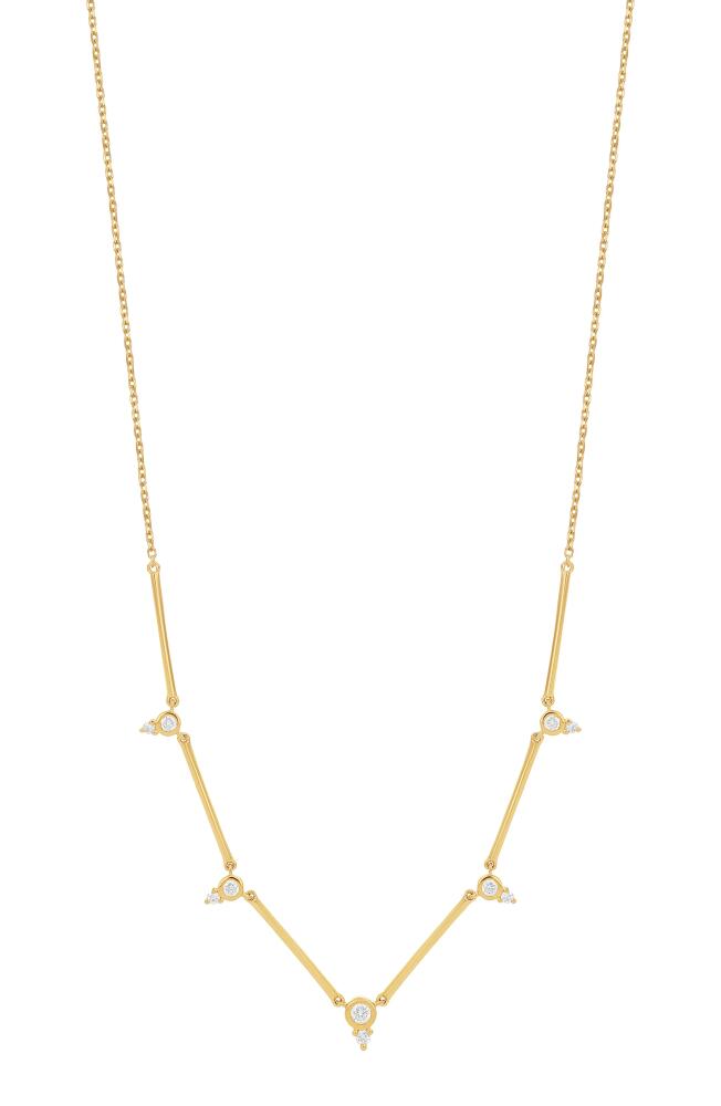 Bony Levy Aviva Diamond Station Necklace in 18K Yellow Gold Cover