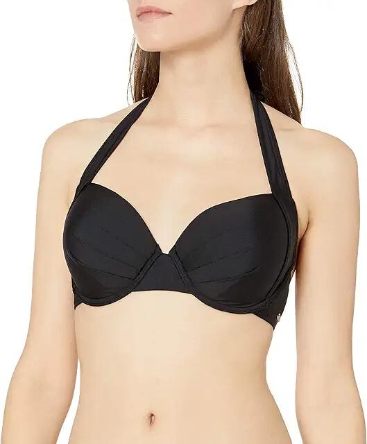 Calvin Klein Women's Molded Underwire Convertible Bikini Swimsuit Top (Black) Women's Swimwear Cover