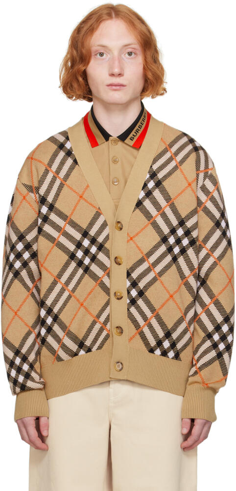 Burberry Beige Check Cardigan Cover