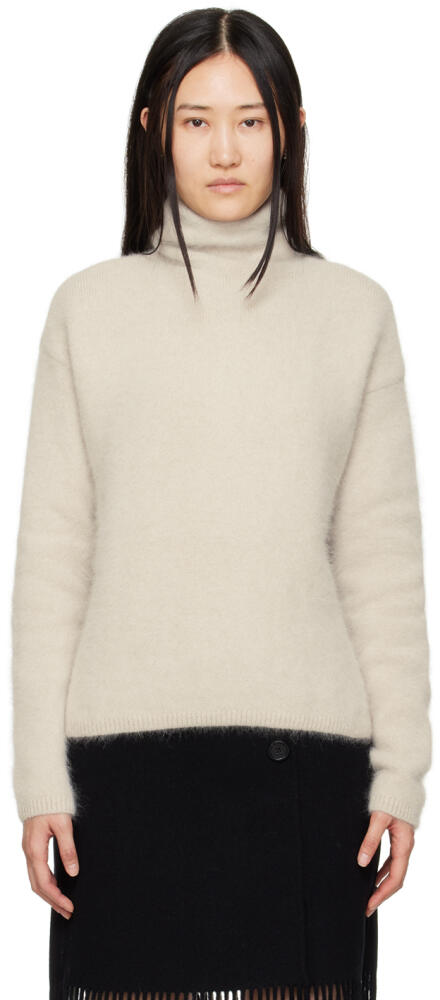 S Max Mara Off-White Canossa Turtleneck Cover