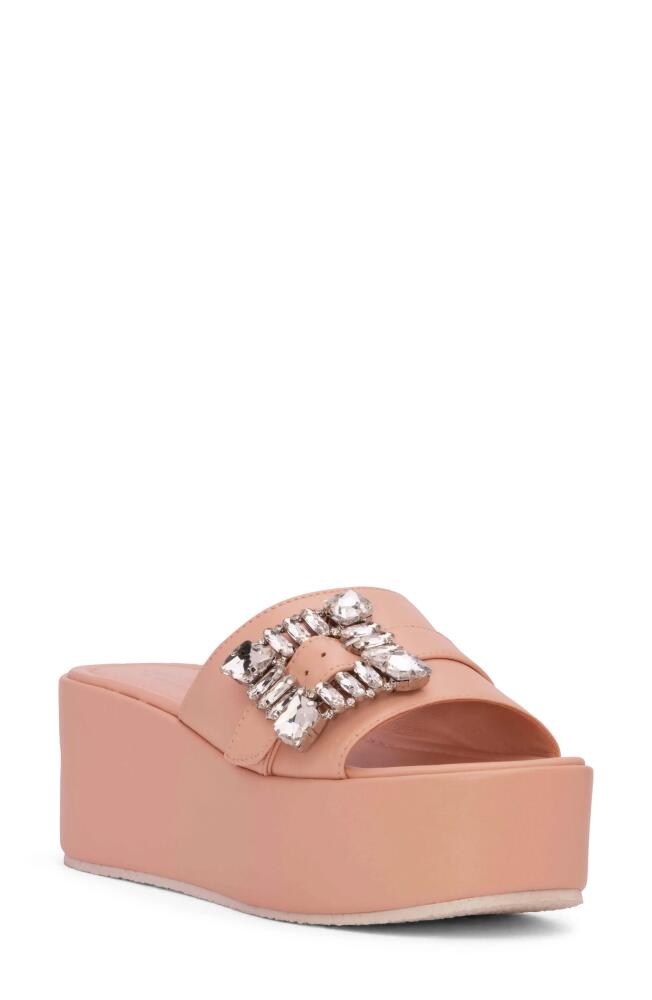 BEAUTIISOLES Dita Platform Slide Sandal in Light Pink Cover