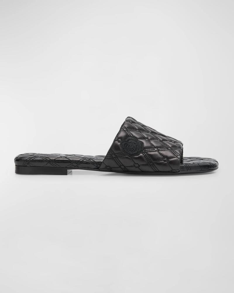 Burberry Quilted Leather Flat Slide Sandals Cover