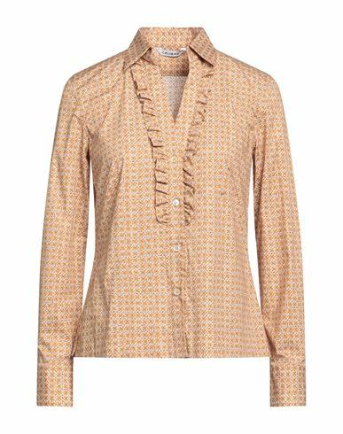 Caliban Woman Shirt Ocher Cotton, Elastane Cover