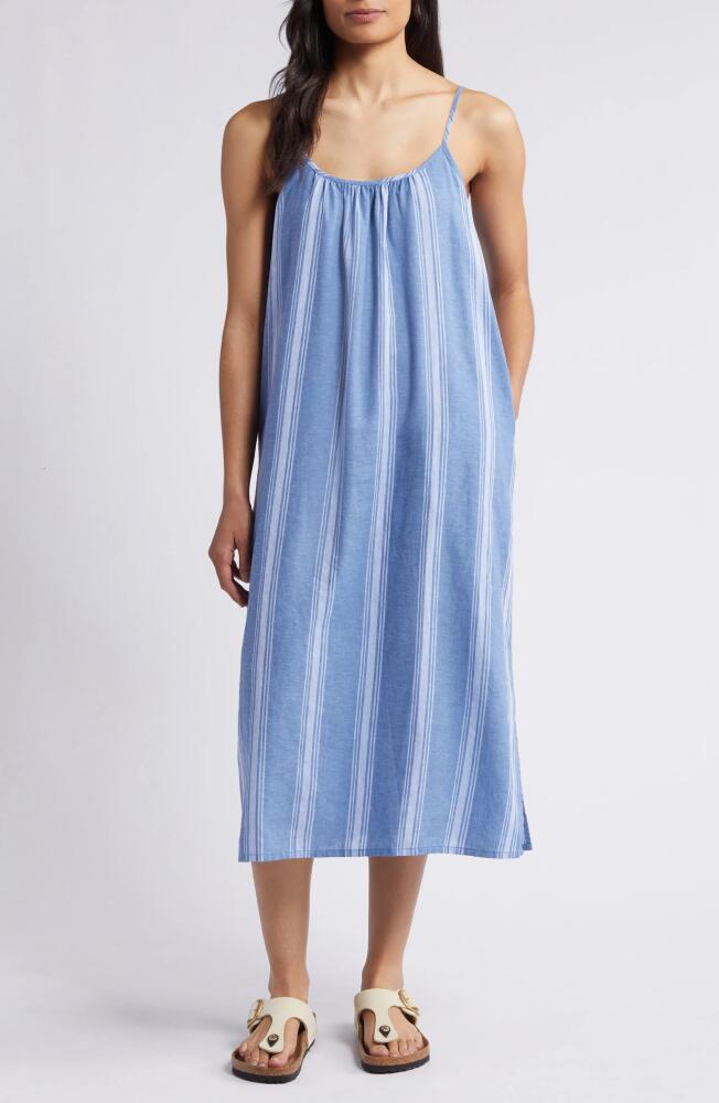 caslon(r) Stripe Linen Blend Sundress in Blue Moonlight Bon Stripe Cover