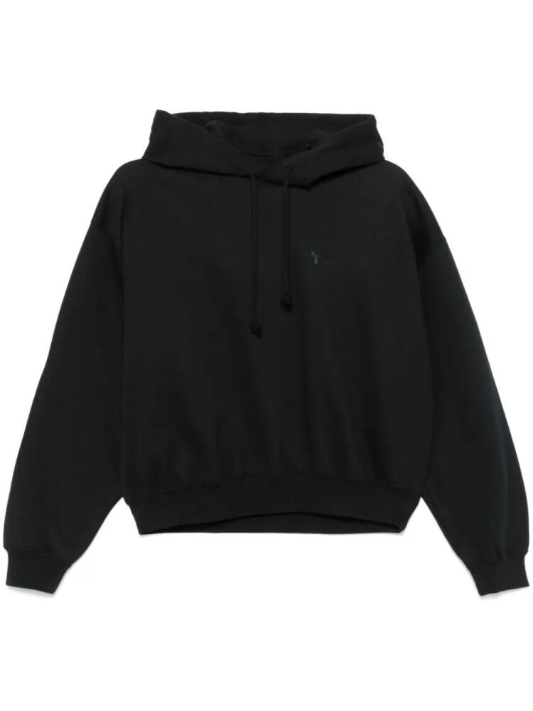 Y-3 x Adidas logo-print hoodie - Black Cover