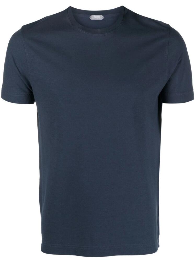 Zanone crew-neck cotton T-shirt - Blue Cover