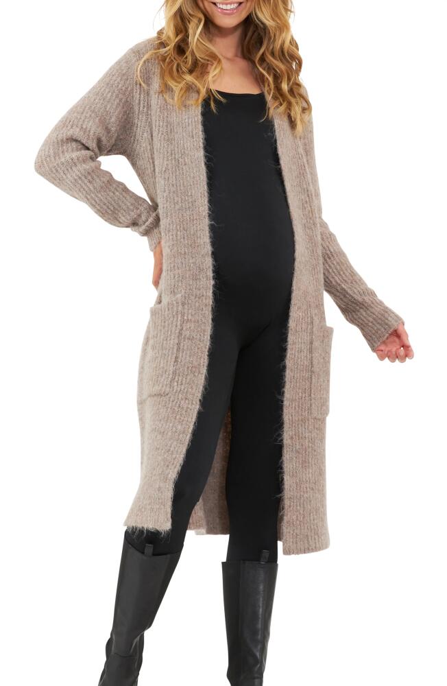 Ripe Maternity Helen Knit Maternity/Nursing Cardigan in Mocha Cover