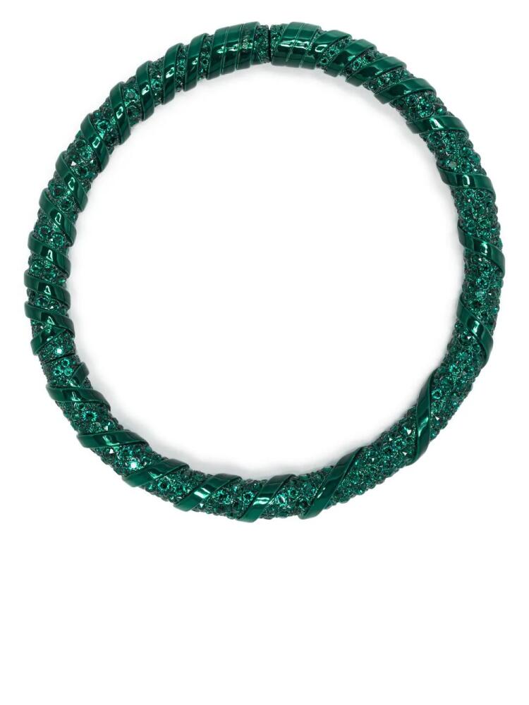 Lanvin Melodie rhinestone-embellished choker necklace - Green Cover