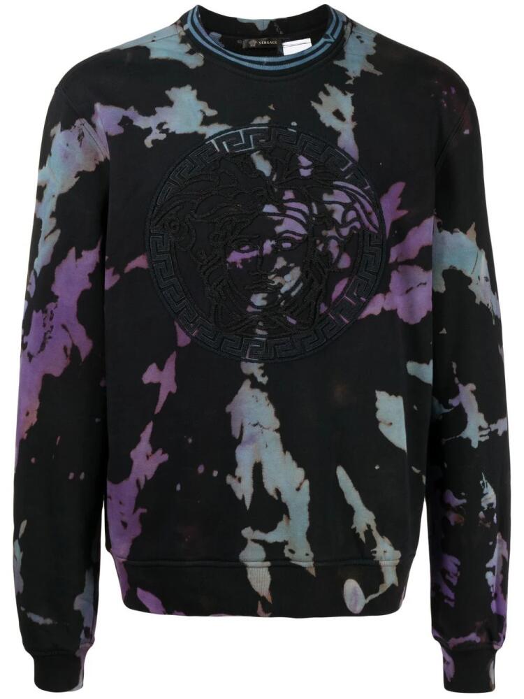 Stain Shade logo tie-dye sweatshirt - Black Cover