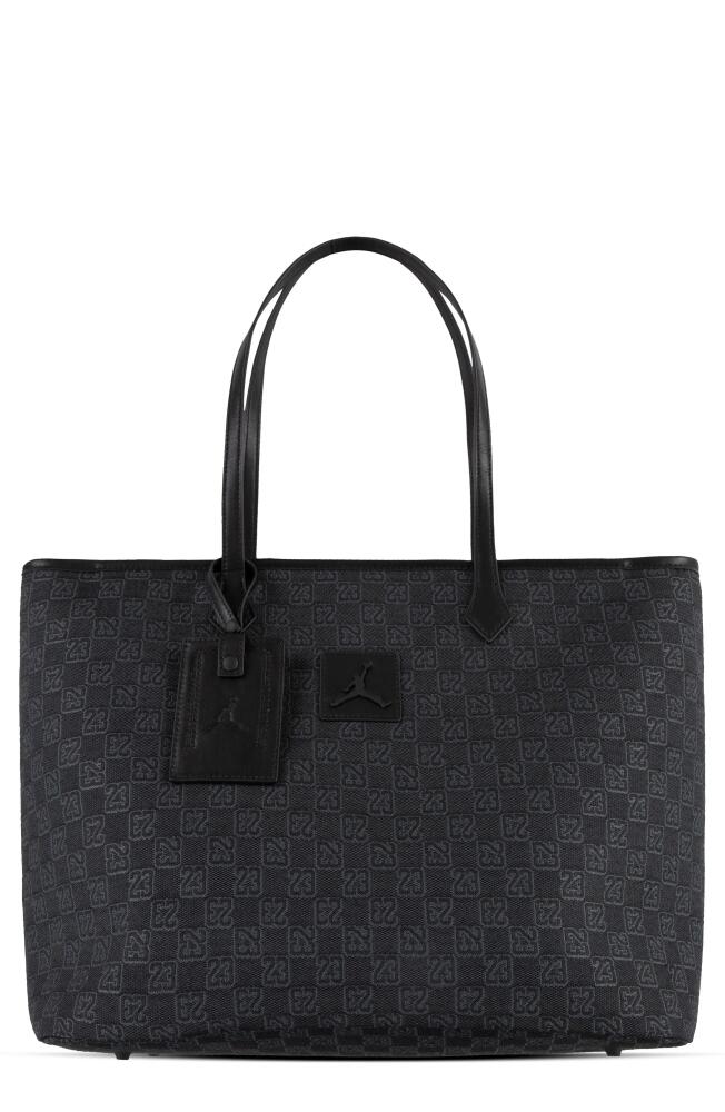 Jordan Jam 23 Monogram Jacquard Tote in Black Black Cover